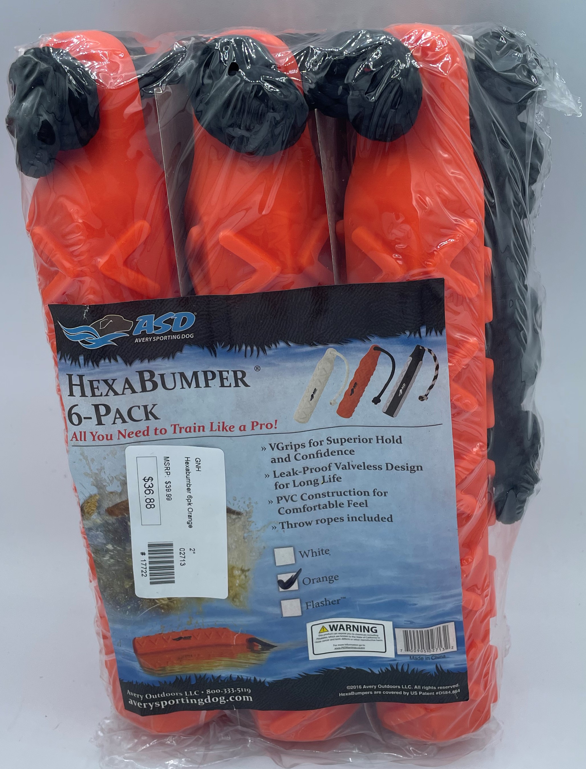 Avery Sport Dog HexaBumper 6 Pack (Orange)