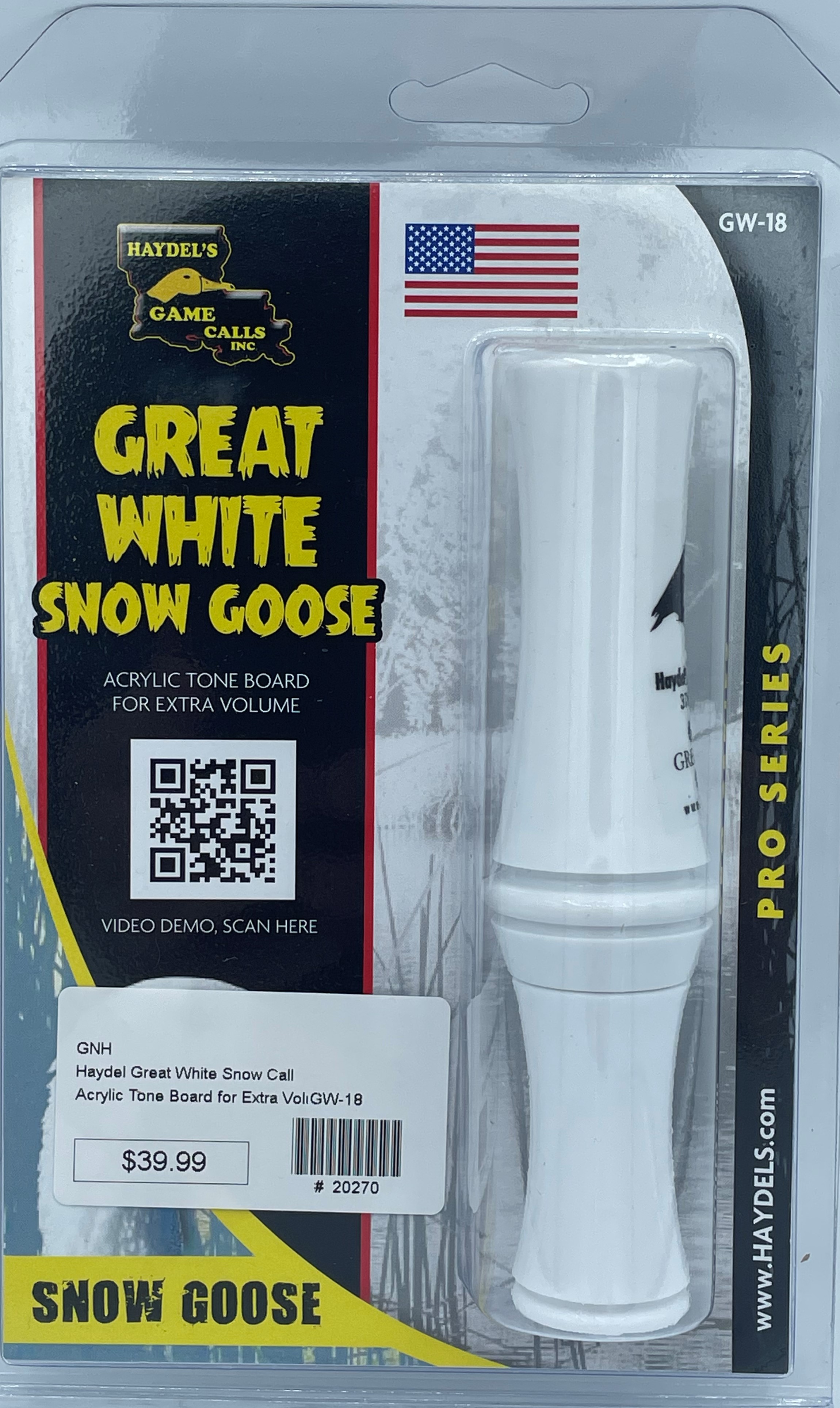 Haydel's Pro Series Great White Snow Goose Call