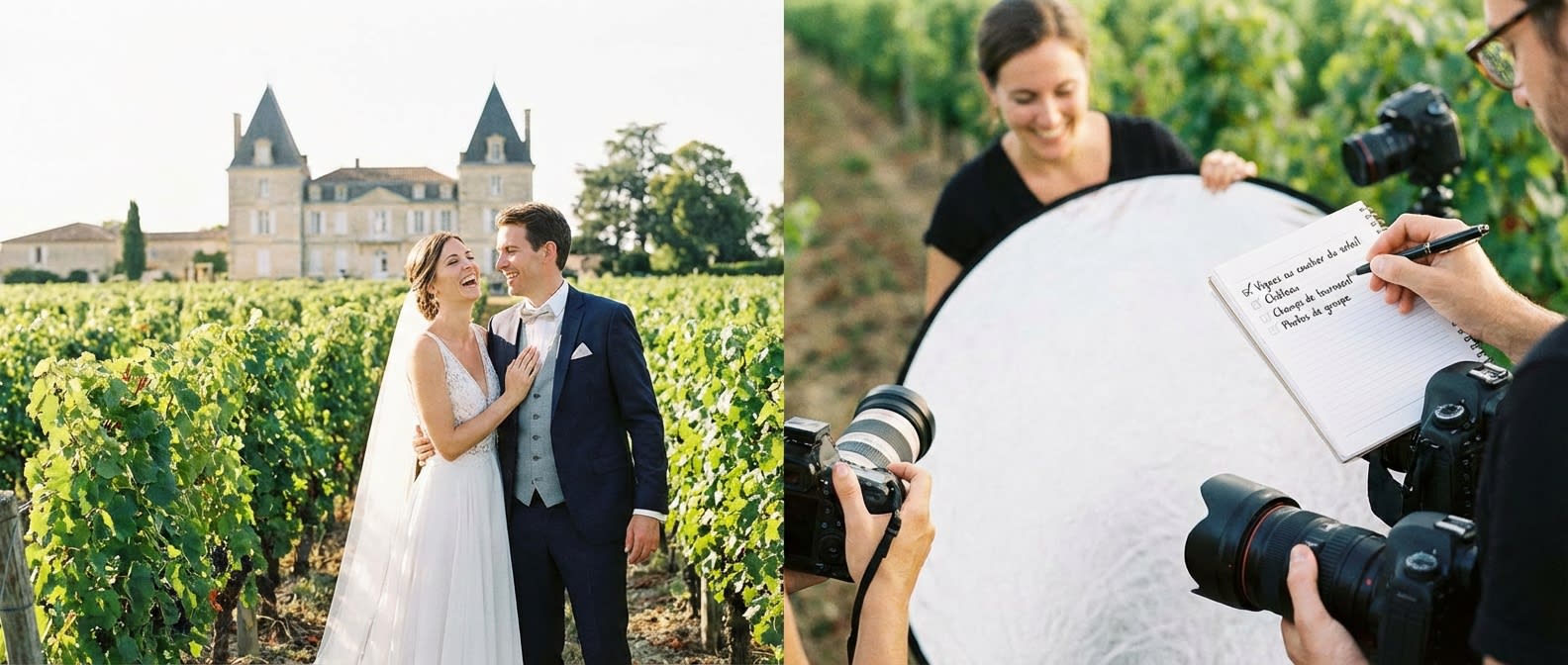 Checklist ultime pour réussir ses photos de mariage en Gironde