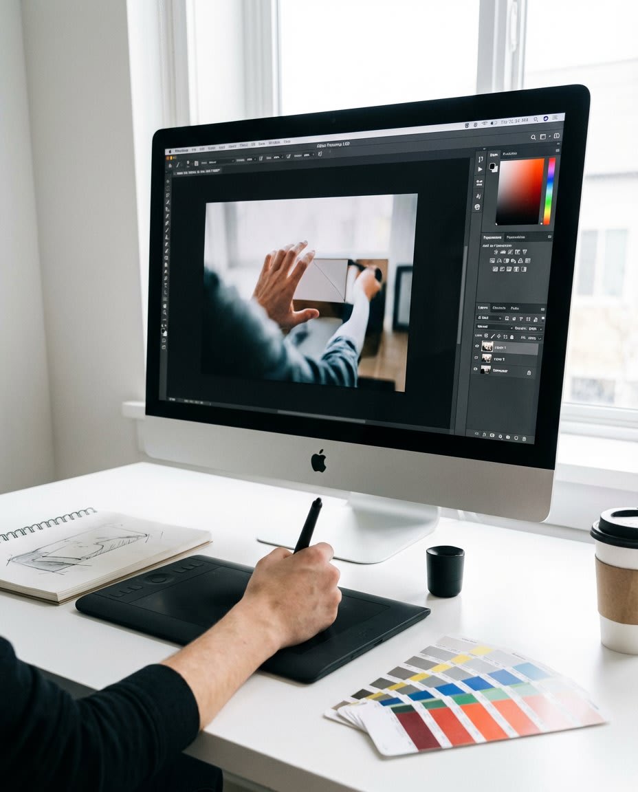 Formation PAO Photoshop. Cette formation vous apprend à retoucher, recadrer et optimiser vos images, à manipuler les calques en présentiel.