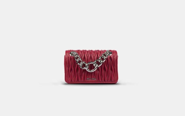 Miu Miu Matte Red Matelassé Velvet Small Club Shoulder Bag Miu Miu | The  Luxury Closet