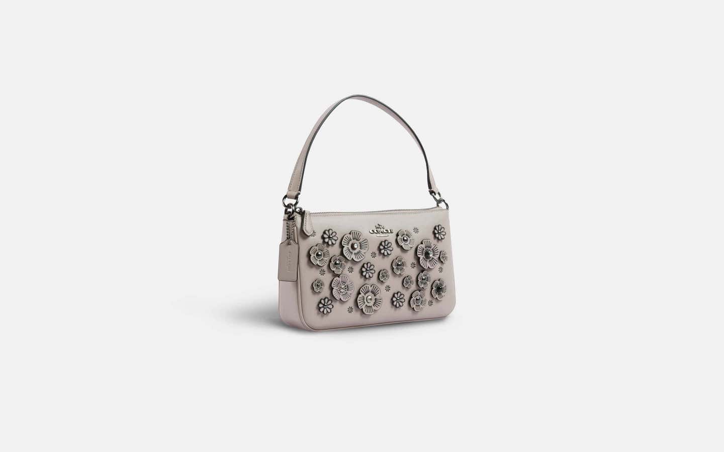 Coach, Bags, Coach Nolita Heart Floral Print White Mini Purse