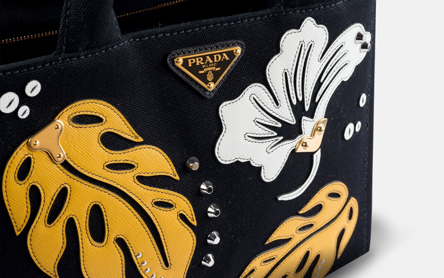 Buy Prada Pattina Glace Calf Leather Cammeo Beige Pattina Studded Handbag  Online at desertcartINDIA