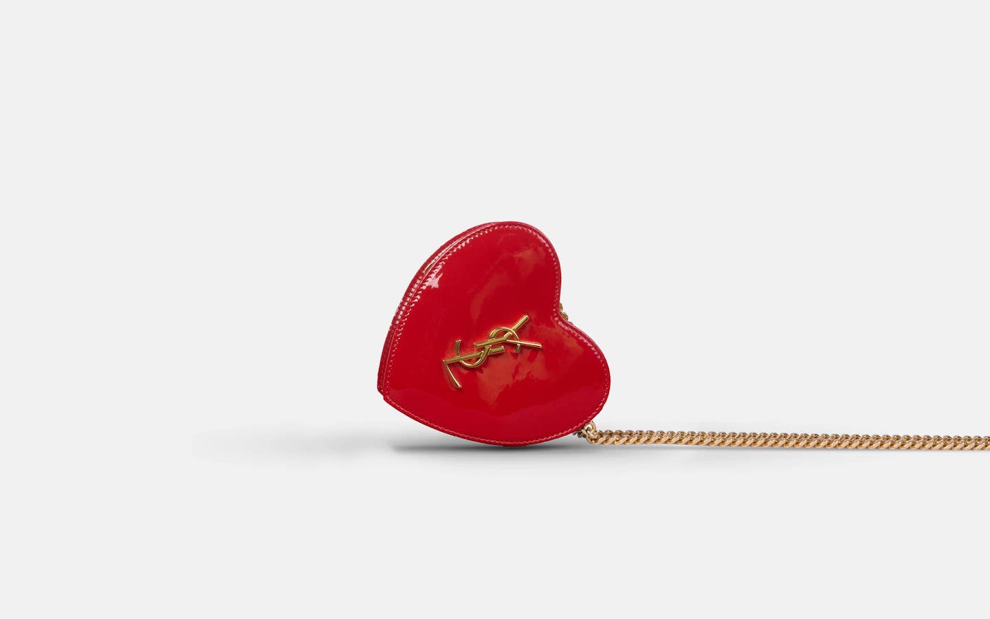 Saint Laurent Ysl Heart Bag in Red