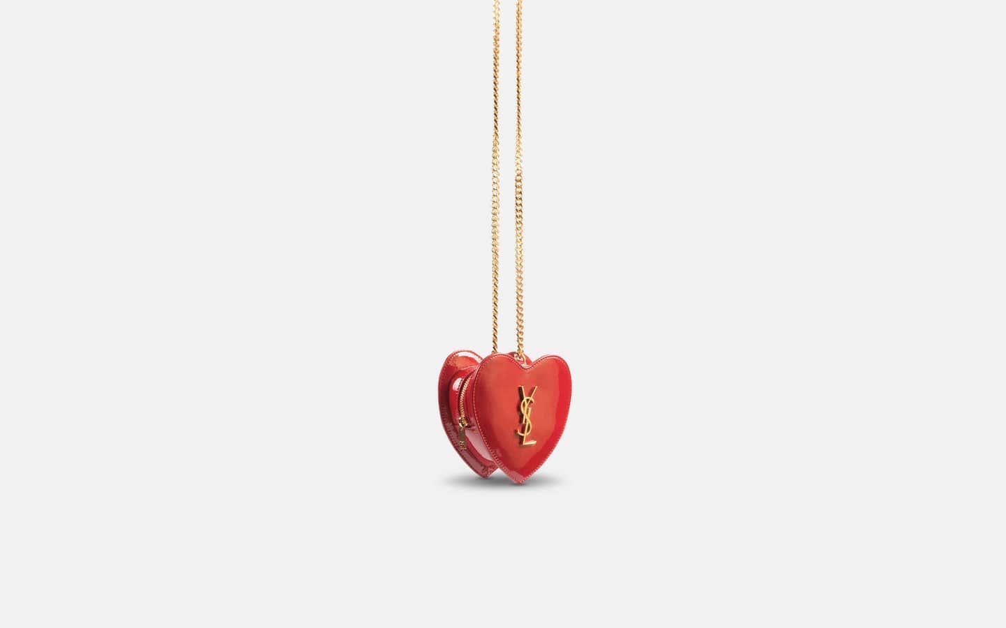 Louis Vuitton Heart Bag on Chain Fall in Love red leather mini