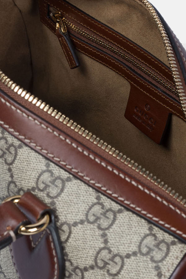 Gucci Supreme Boston Bag close up