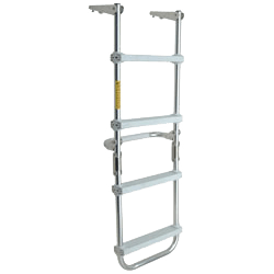 46 Stainless Boat Ladder for Fishing Boat, Folding Deck Tailgate Ladder,  Swim Platform Ladder for Boats, Space Saving Sport Dive Ladder