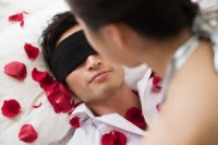 man blindfold