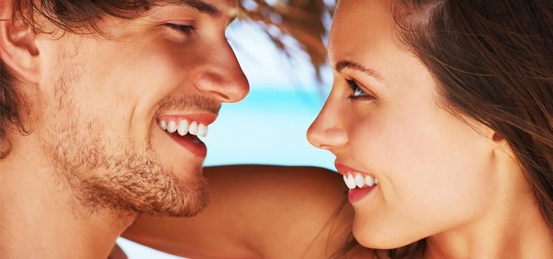 couples eye gazing