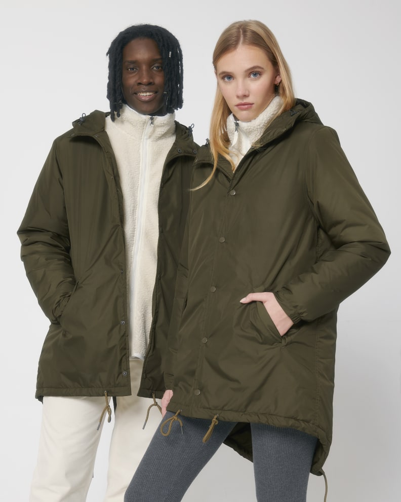 PADDED PARKER - BRITISH KHAKI - JACKETS PARKA - UNISEXE