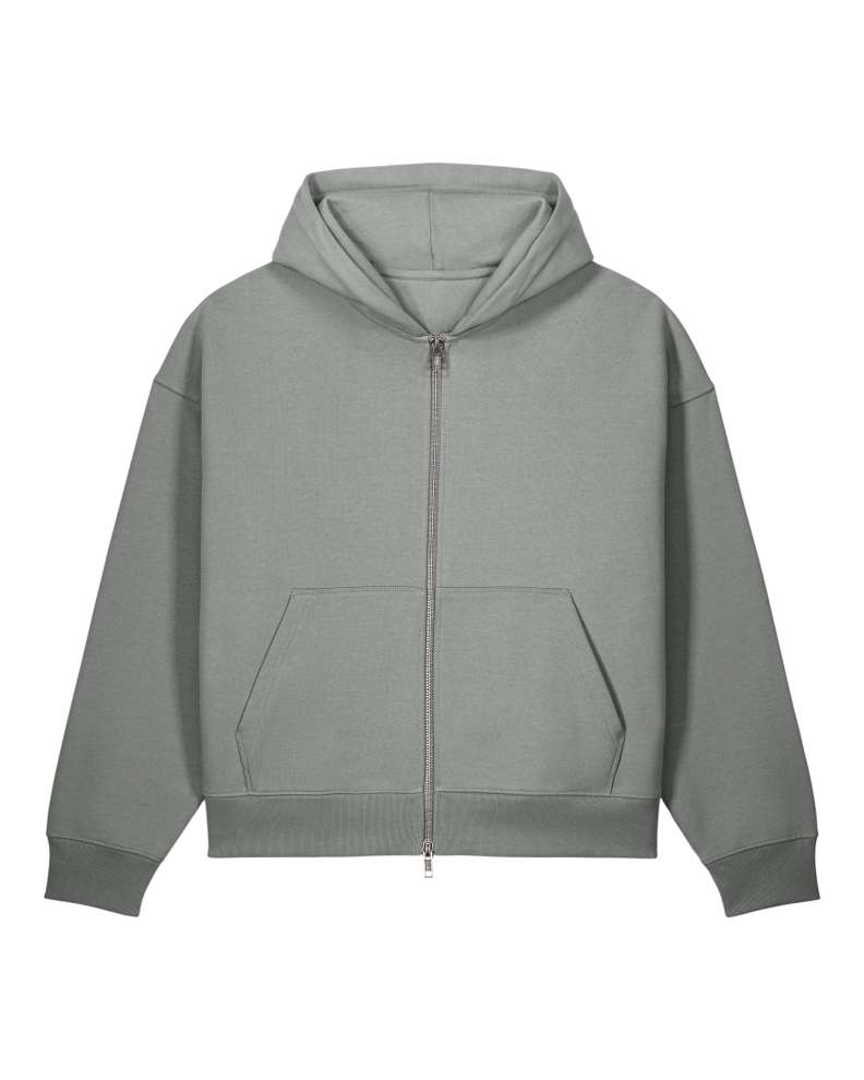 Fronter — Der Boxy Unisex-Zip-Hoodie