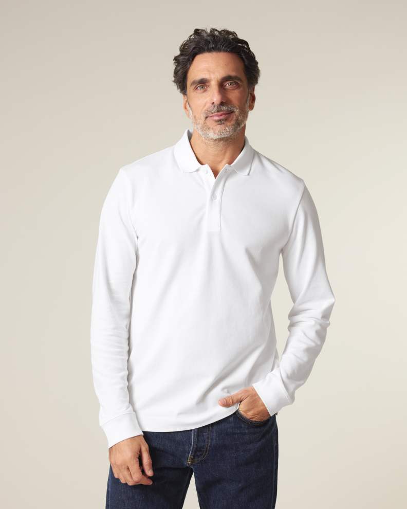 PREPSTER 2.0 LONG SLEEVE - WHITE - POLOS LONG SLEEVES - UNISEKS