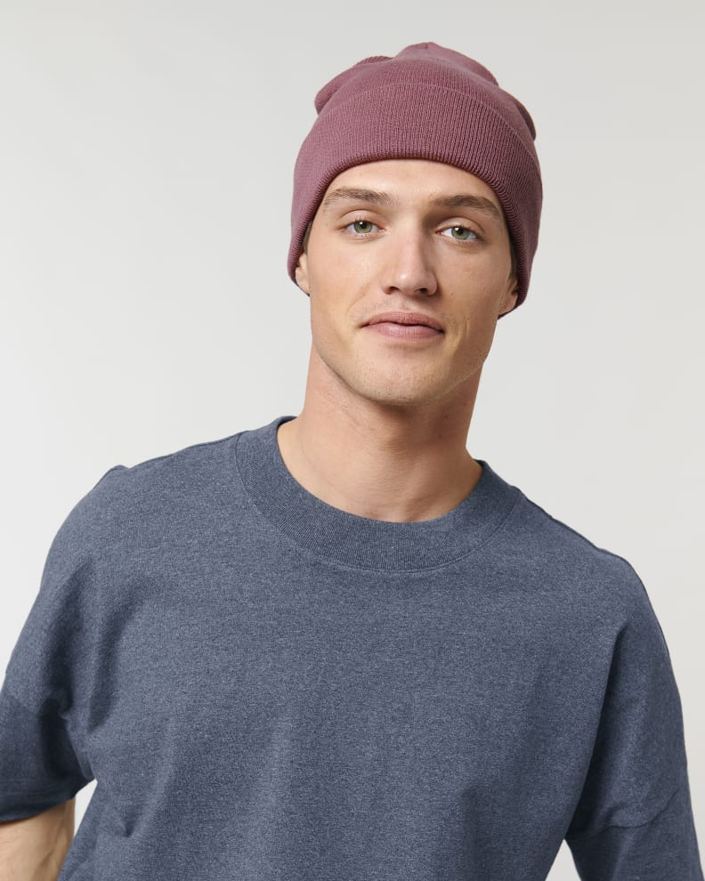 RIB BEANIE HIBISCUS ROSE OS - HIBISCUS ROSE - UNISEX