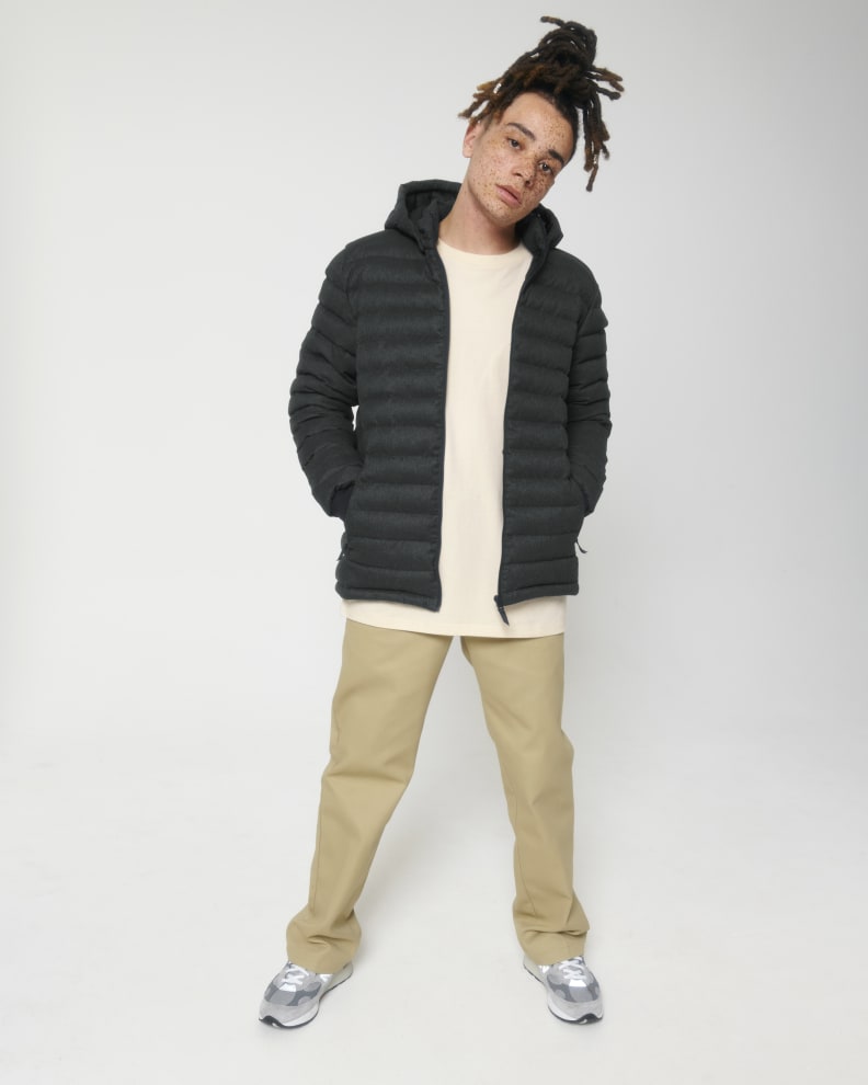 STANLEY VOYAGER WOOL-LIKE - DARK HEATHER GREY - JACKETS LIGHT PADDED - MEN