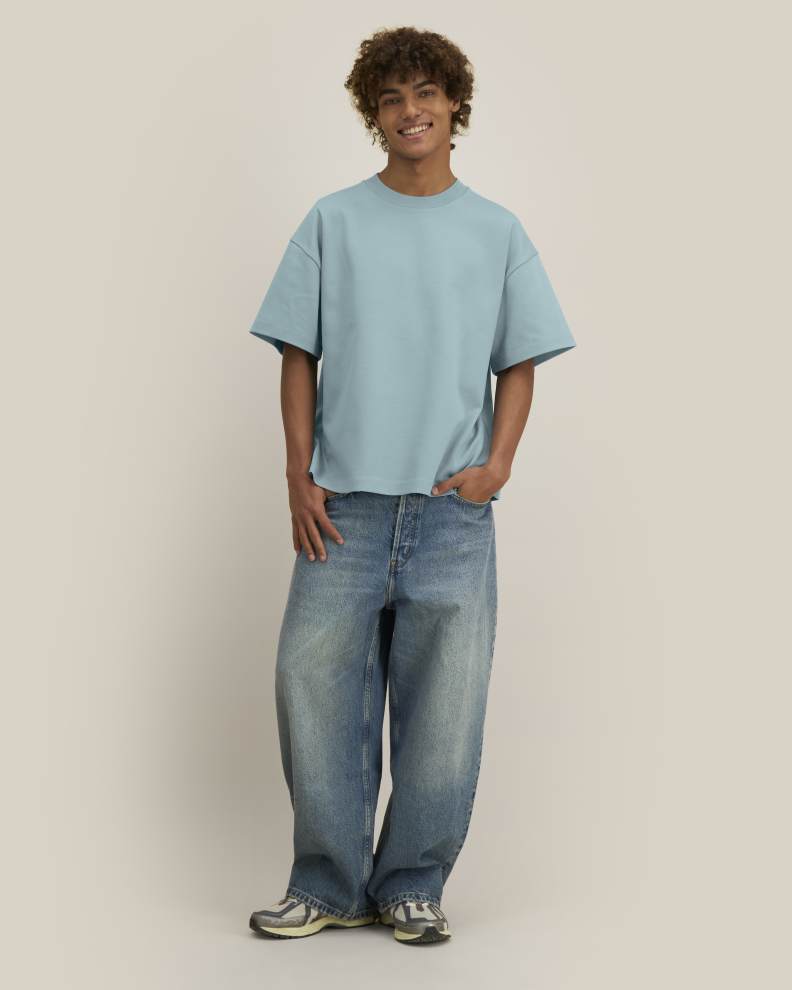 HAZENER - PEBBLE BLUE - TEE-SHIRTS SHORT SLEEVES - UNISEXO