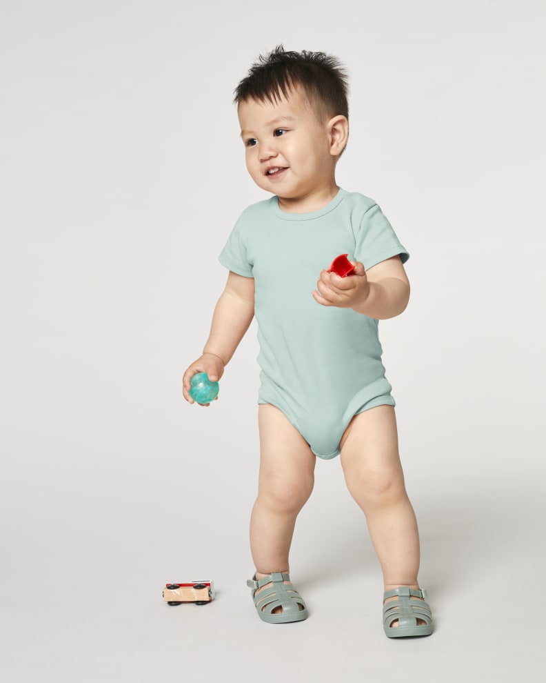 BABY BODY - CARIBBEAN BLUE - BODY SHORT SLEEVES - BABY