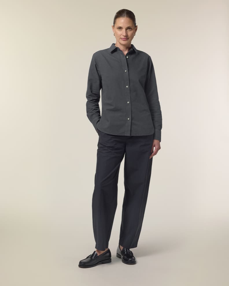 STELLA OXFORD SHIRT - ANTHRACITE - SHIRTS NON DENIM - WOMEN