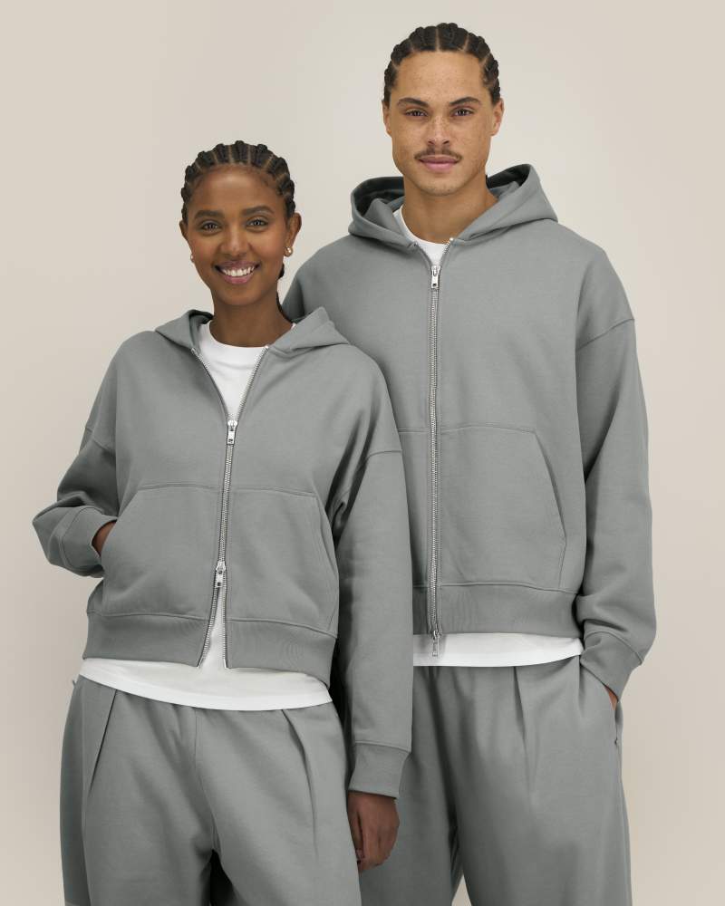 FRONTER - MISTY GREY - SWEATSHIRTS HOODIE - UNISEXE
