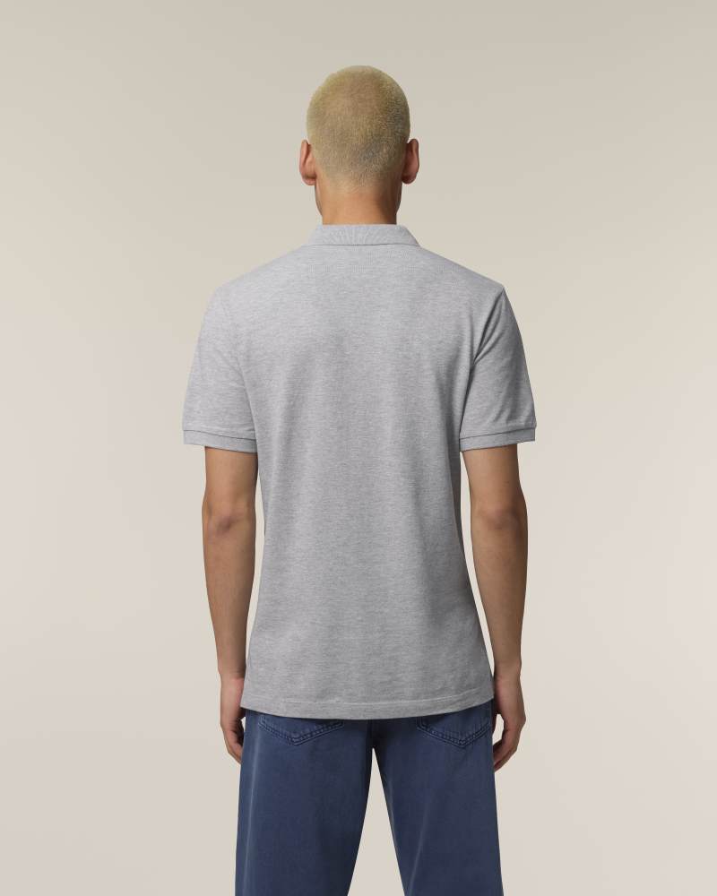 STANLEY COASTER - HEATHER GREY - POLOS SHORT SLEEVES - HOMMES