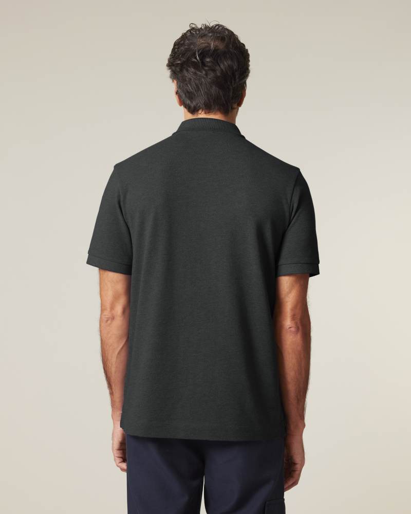 PREPSTER 2.0 - DARK HEATHER GREY - POLOS SHORT SLEEVES - UNISEXE