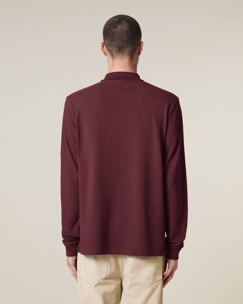 PREPSTER 2.0 LONG SLEEVE - BURGUNDY - POLOS LONG SLEEVES - UNISEKS