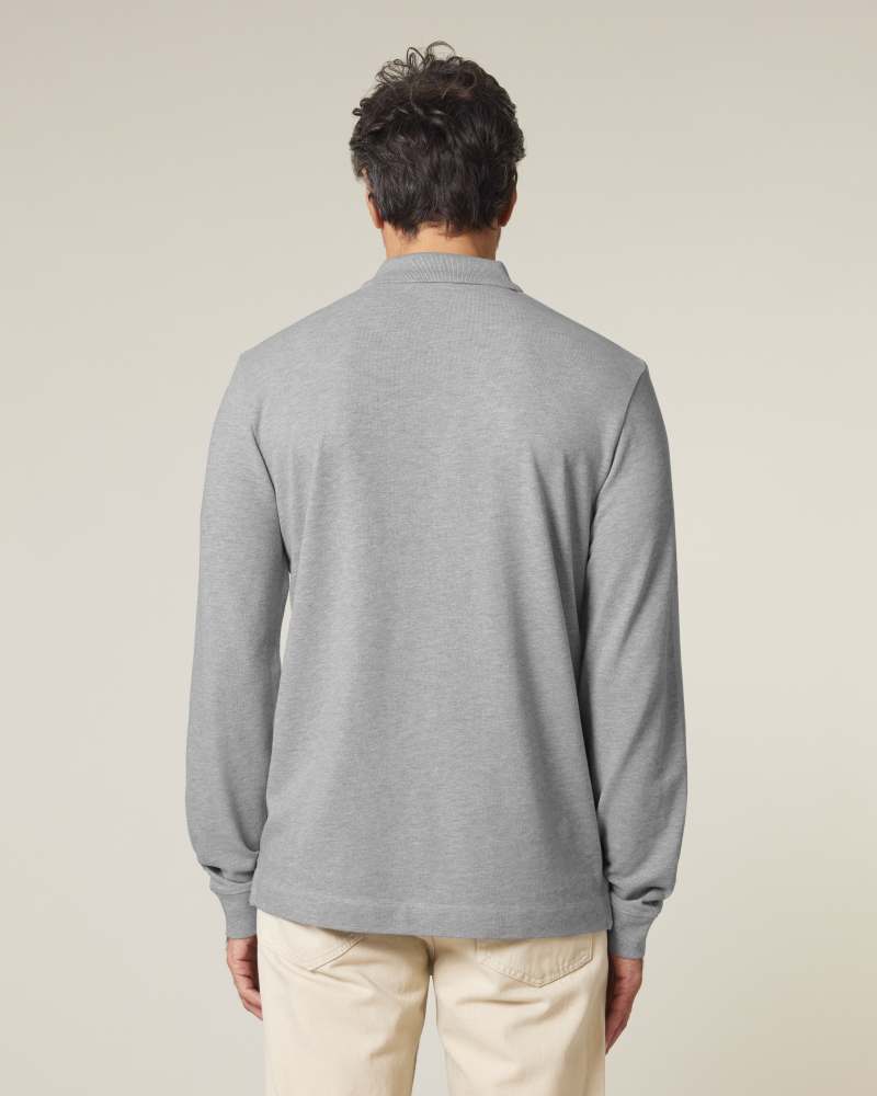 PREPSTER 2.0 LONG SLEEVE - HEATHER GREY - POLOS LONG SLEEVES - UNISEKS