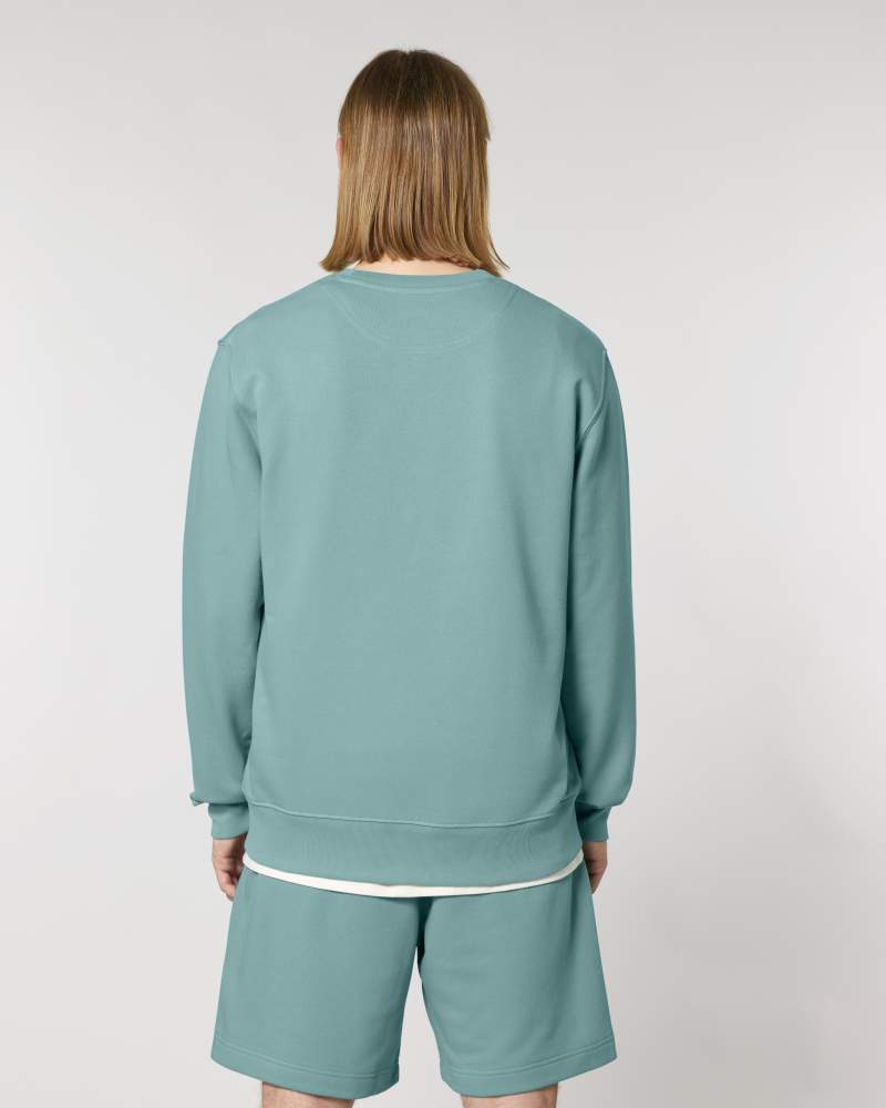 MATCHER - TEAL MONSTERA - SWEATSHIRTS CREWNECK - UNISEKS