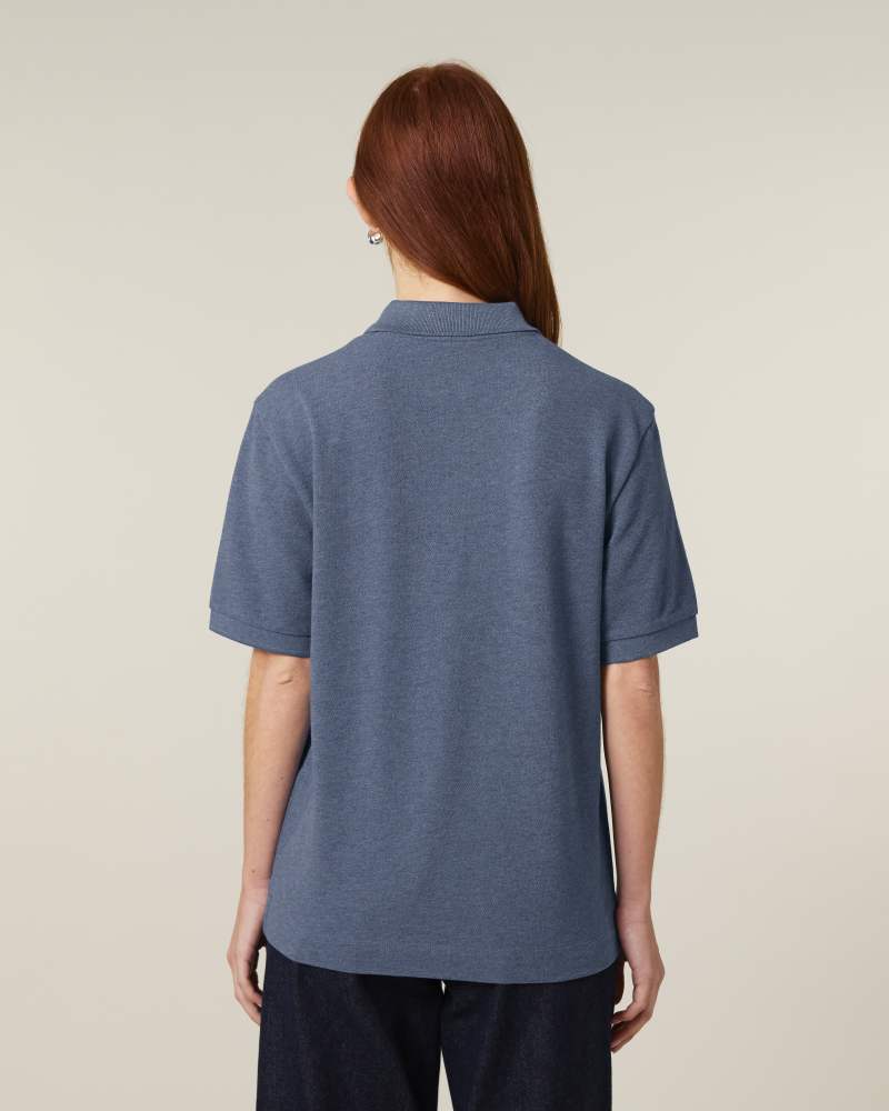 PREPSTER 2.0 - DARK HEATHER BLUE - POLOS SHORT SLEEVES - UNISEXE