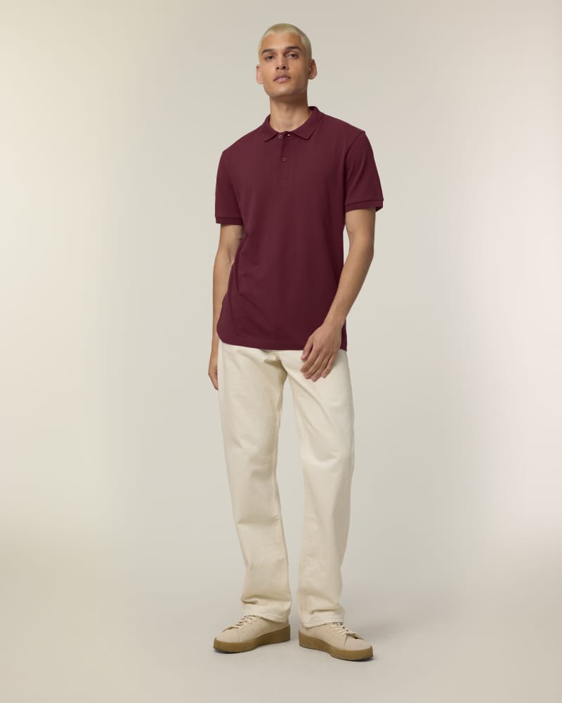 STANLEY COASTER - BURGUNDY - POLOS SHORT SLEEVES - HOMMES