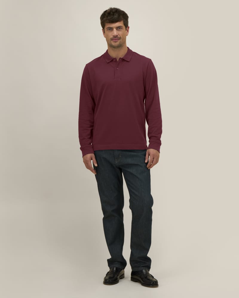 PREPSTER 2.0 LONG SLEEVE - BURGUNDY - POLOS LONG SLEEVES - UNISEKS