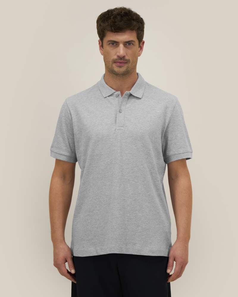 PREPSTER 2.0 - HEATHER GREY - POLOS SHORT SLEEVES - UNISEXE