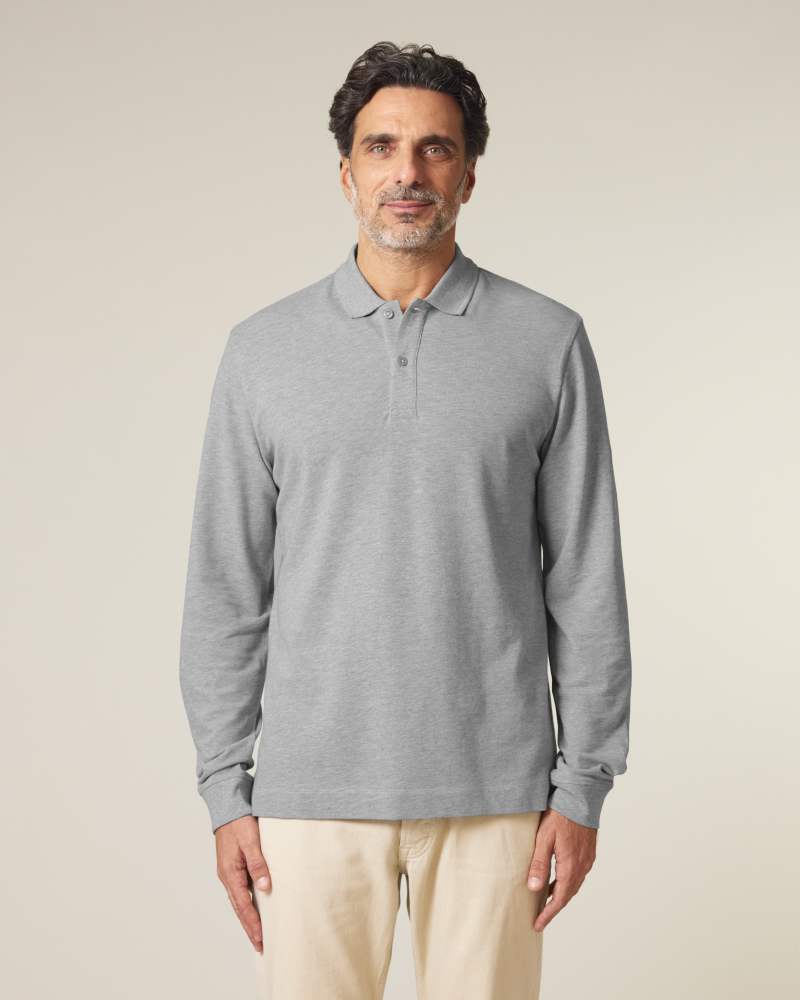 PREPSTER 2.0 LONG SLEEVE - HEATHER GREY - POLOS LONG SLEEVES - UNISEKS
