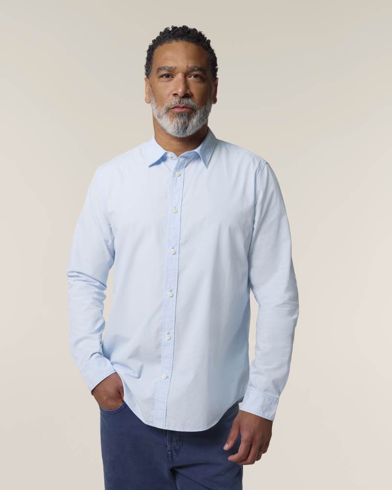 STANLEY STYLER SHIRT - SUMMER BLUE - SHIRTS NON DENIM - MANNEN