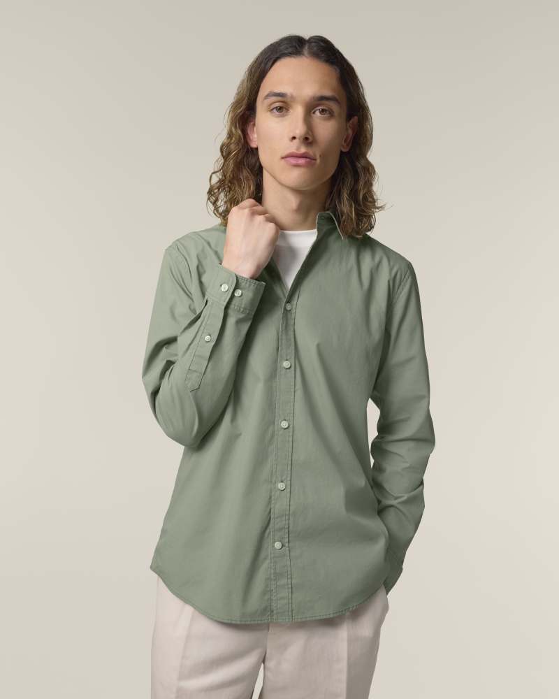 STANLEY STYLER SHIRT - SOFT KHAKI - SHIRTS NON DENIM - MANNEN