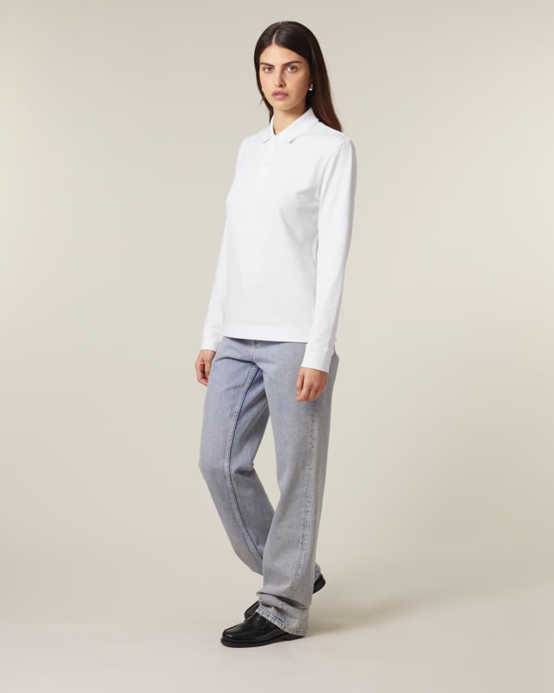 PREPSTER 2.0 LONG SLEEVE - WHITE - POLOS LONG SLEEVES - UNISEKS