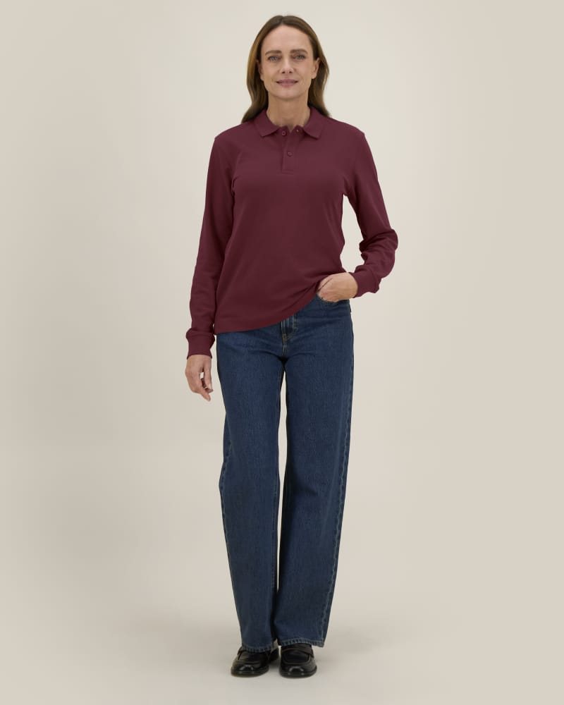 PREPSTER 2.0 LONG SLEEVE - BURGUNDY - POLOS LONG SLEEVES - UNISEKS