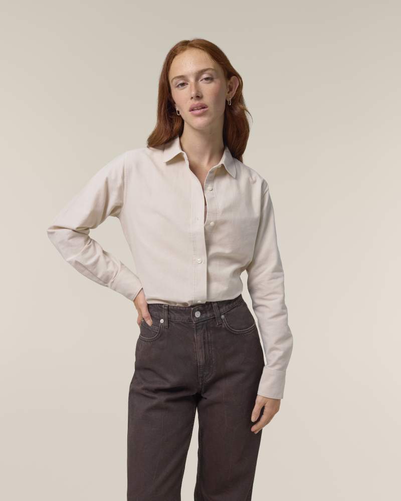 STELLA OXFORD SHIRT - BEIGE OXFORD - SHIRTS NON DENIM - FEMMES