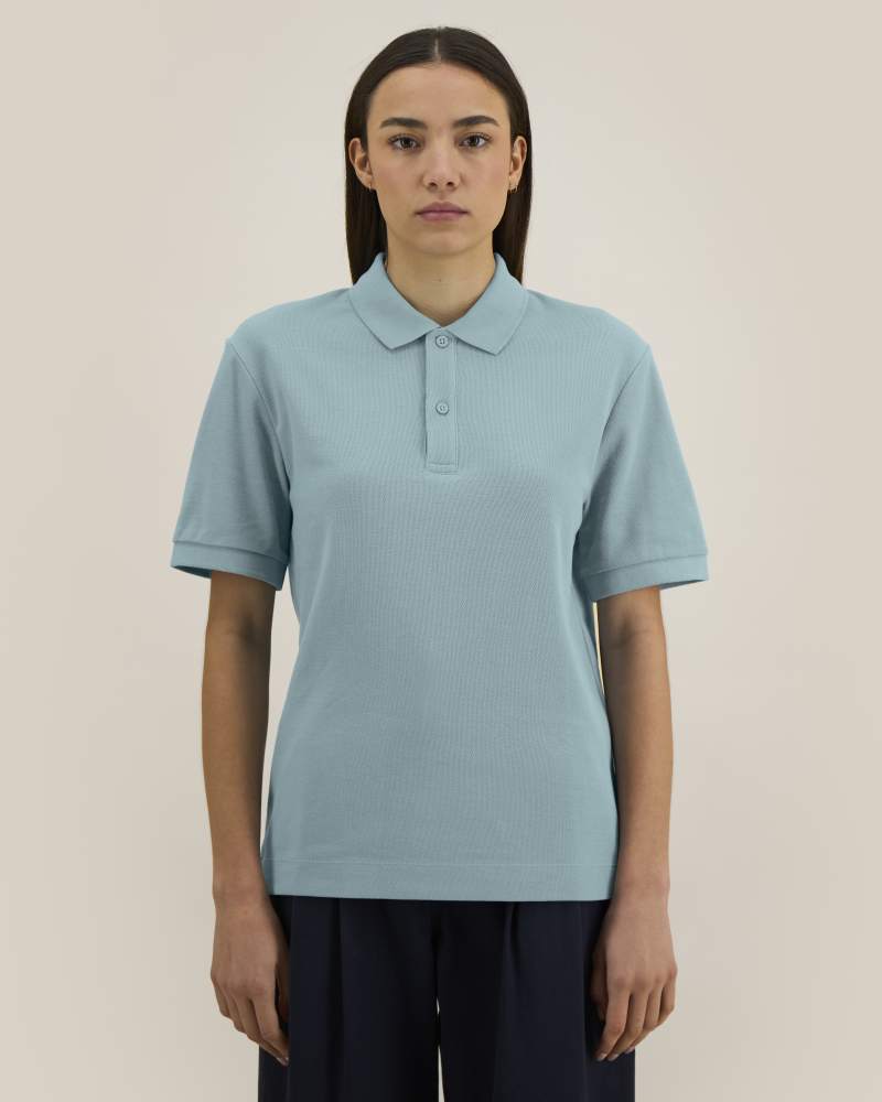 PREPSTER 2.0 - PEBBLE BLUE - POLOS SHORT SLEEVES - UNISEXE