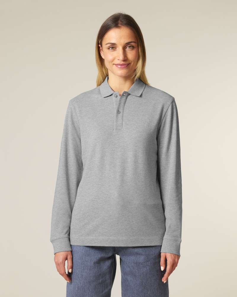 PREPSTER 2.0 LONG SLEEVE - HEATHER GREY - POLOS LONG SLEEVES - UNISEKS