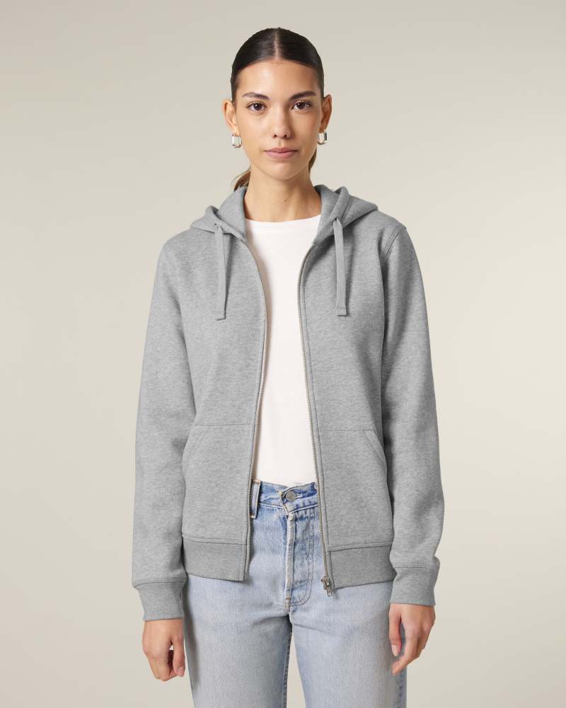 MIXER - HEATHER GREY - SWEATSHIRTS JACKET - UNISEKS