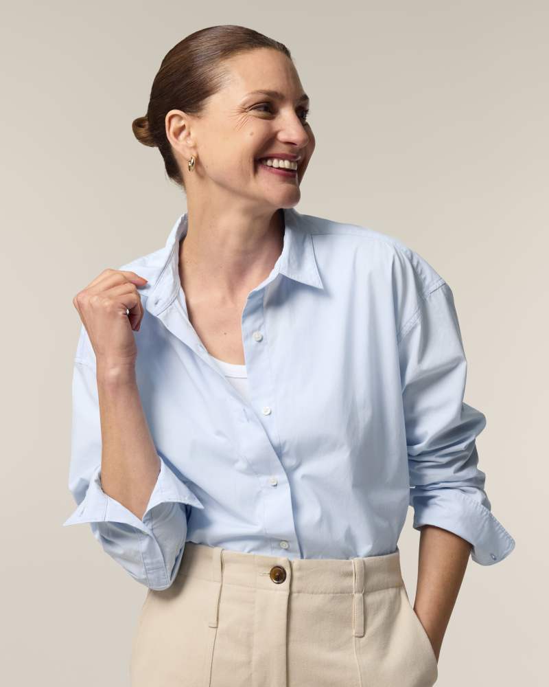 STELLA STYLER SHIRT - SUMMER BLUE - SHIRTS NON DENIM - FEMMES