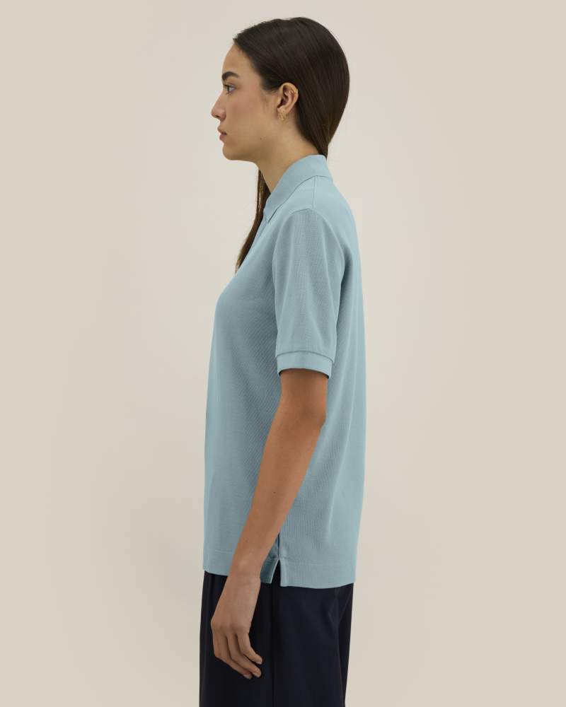 PREPSTER 2.0 - PEBBLE BLUE - POLOS SHORT SLEEVES - UNISEXE
