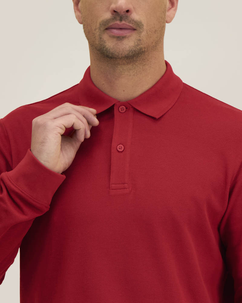 PREPSTER 2.0 LONG SLEEVE - PASSIONATE RED - POLOS LONG SLEEVES - UNISEKS