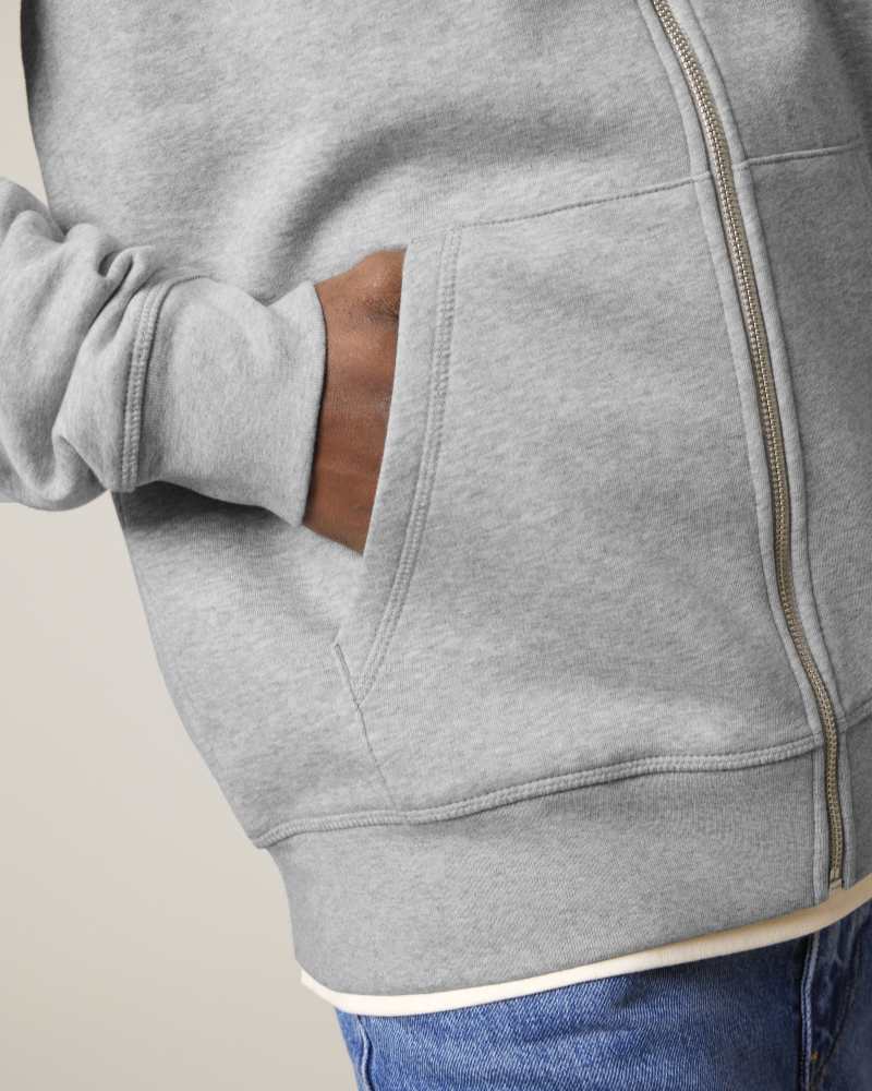 MIXER - HEATHER GREY - SWEATSHIRTS JACKET - UNISEKS