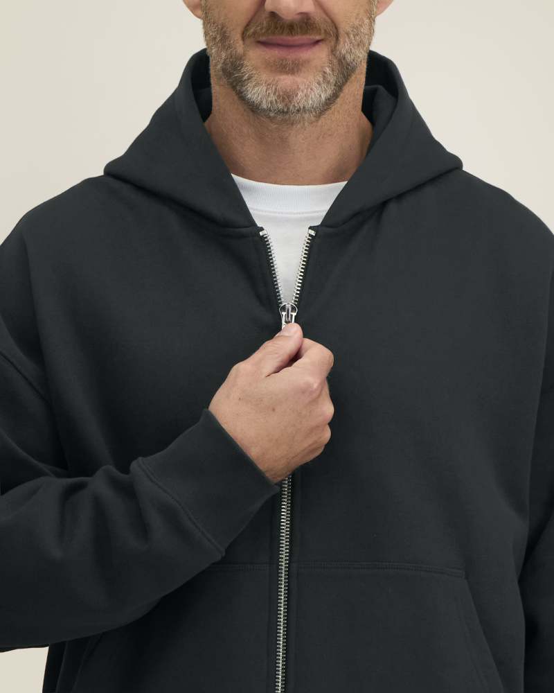 FRONTER - BLACK - SWEATSHIRTS HOODIE - UNISEXE