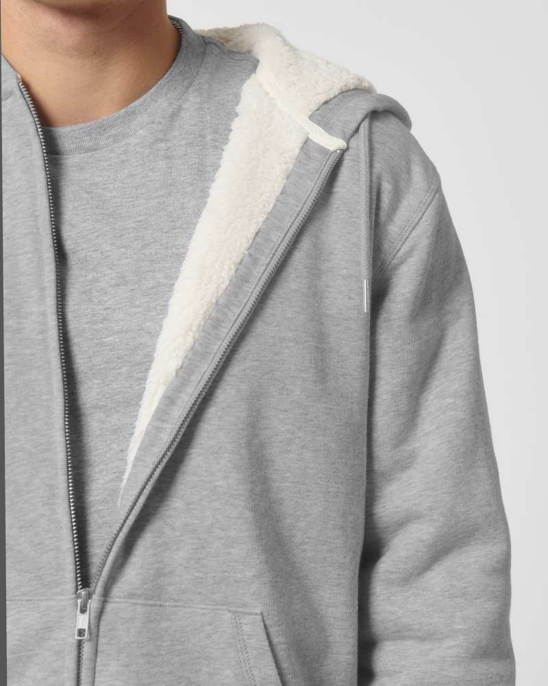 HYGGER SHERPA - HEATHER GREY - SWEATSHIRTS JACKET - UNISEX