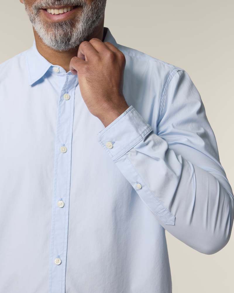 STANLEY STYLER SHIRT - SUMMER BLUE - SHIRTS NON DENIM - MANNEN