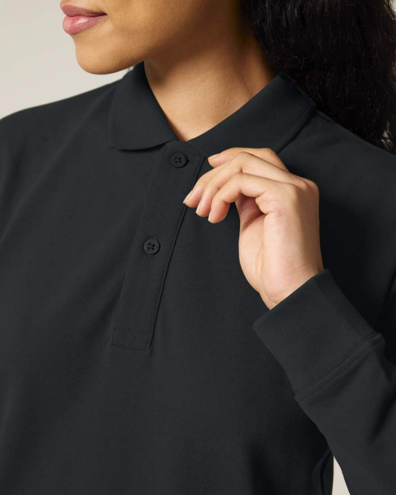 PREPSTER 2.0 LONG SLEEVE - BLACK - POLOS LONG SLEEVES - UNISEKS