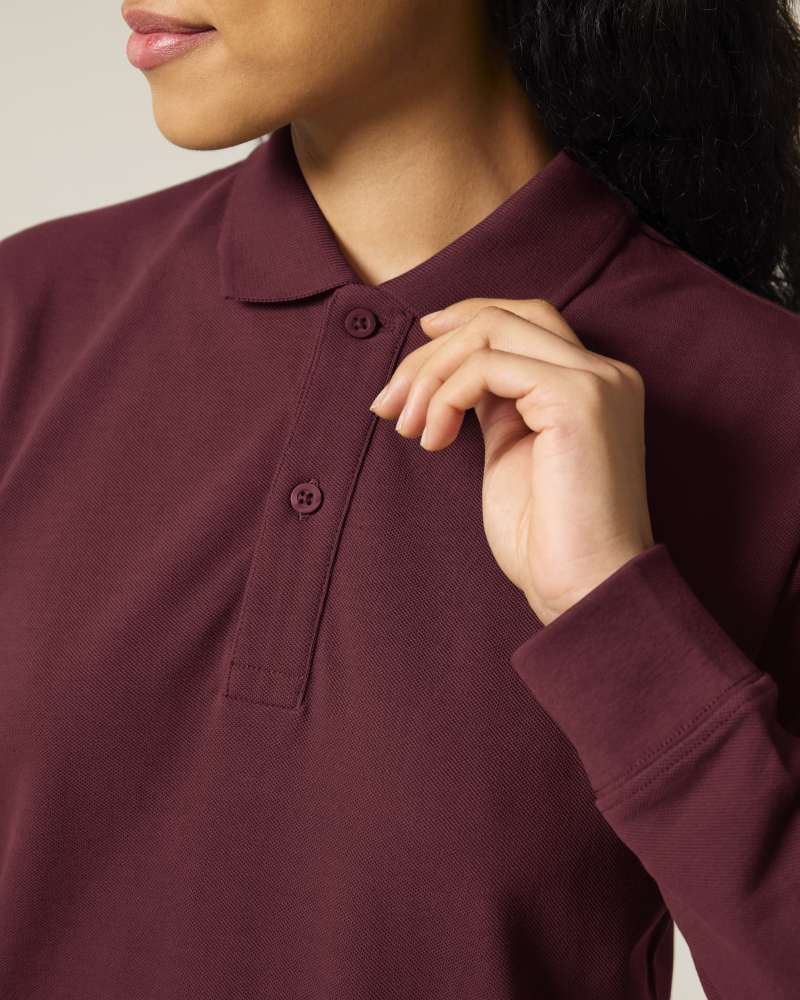 PREPSTER 2.0 LONG SLEEVE - BURGUNDY - POLOS LONG SLEEVES - UNISEKS