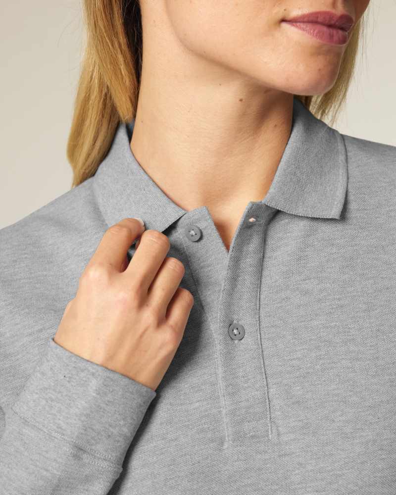 PREPSTER 2.0 LONG SLEEVE - HEATHER GREY - POLOS LONG SLEEVES - UNISEKS
